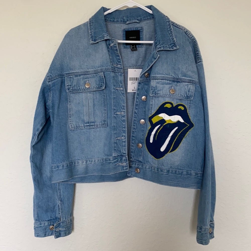 NWT Hand Painted Michigan Jean Jacket